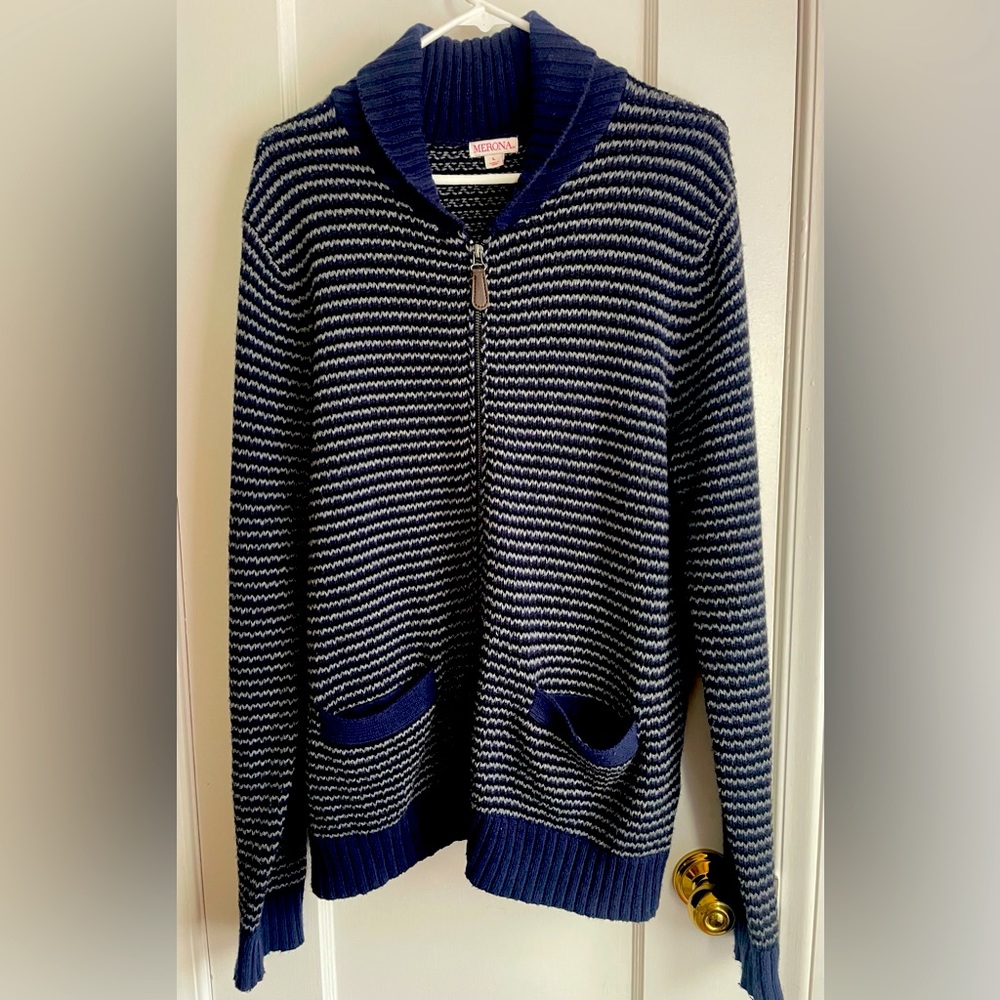 Merona Men’s Zip Up Cardigan L